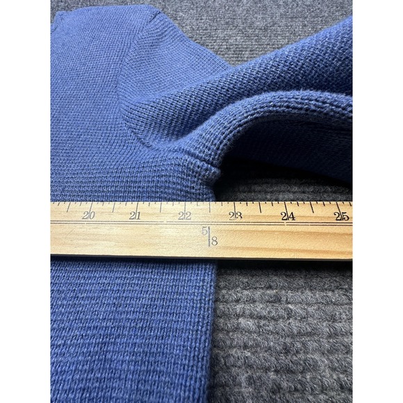 Alex Mill Cardigan Sweater Womens XL Blue Paris Waffle Knit Button Front Jacket - Picture 3 of 7